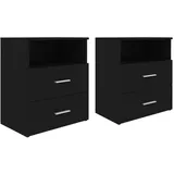 vidaXL Nachtschrank 50 x 32 x 60 cm Schwarz