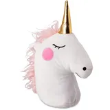 Relaxdays Einhorn Türstopper Weiß/Gold 28 cm