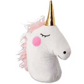 Relaxdays Einhorn Türstopper Weiß/Gold 28 cm