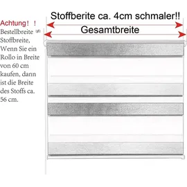 Woltu Doppelrollo 80 x 150 cm blau/türkis