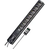 Brennenstuhl Primera-Tec 19500A, 7-fach, 2m, schwarz (1153300467)
