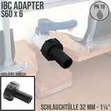 IBC Container-Adapter S60x6 auf Tülle 1 1/4" (32 mm) grau