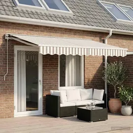vidaXL Manuell einziehbare Markise 4 x 3 m grau