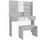 Vicco Schminktisch, Azur mit Bank (120 x 40 x 83.50 cm,