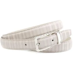 Ledergürtel ANTHONI CROWN, Damen, Gr. 90, beige (creme), Leder, gemustert, Gürtel, Femininer Gürtel mit Ton in Ton Steppung
