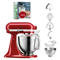 KitchenAid Artisan 5KSM185 Empire Rot Flexiset + Flexirührer