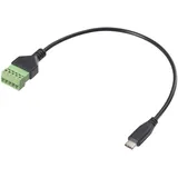 Renkforce USB-C® Adapterkabel [1x USB-C® Stecker - 1x Klemmanschluss] RF-6443952 30 cm PVC-Mantel