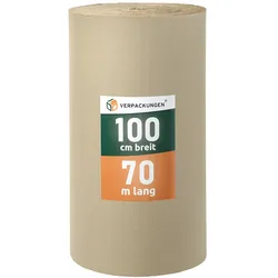 2 x Rollenwellpappe (1,0 x 70 m) Wellkarton Füllmaterial Polster Schutz Rollwellpappe BB-Verpackungen