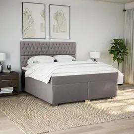 vidaXL Boxspringbett 180 x 200 cm Taupe