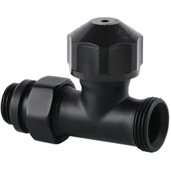 sanicomfort Thermostatventil Unterteil Design schwarz RAL 9005 - versch. Ausführungen