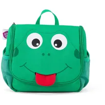 Affenzahn Kulturbeutel Frosch, für Kinder 2 Liter, Breite 17cm, Polyester, grün