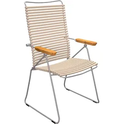 Outdoor Stuhl Click verstellbare Rückenlehne  Beige