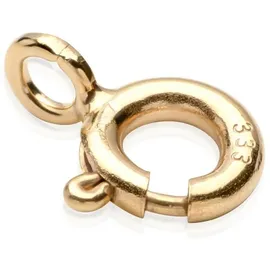 Nklaus 1 x Federring Verschluss Ø 5,4mm 333er Gelbgold Ersatzverschluss für Goldketten 2236