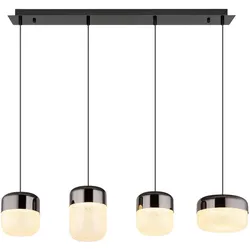 Pendelleuchte Hängelampe Deckenlampe LED Esszimmerleuchte Glas Graphit Kristalle