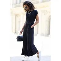 LASCANA Culotte-Overall mit Knotendetail in der Taille, femininer Jumpsuit, festlich schwarz 40