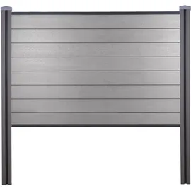Mendler WPC-Sichtschutz Sarthe 195 cm grau