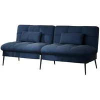 COMHOMA Sofa Schlafsofa mit Schlaffunktion, überzug Futon Klappsofa, Bettcouch, ecksofa, Couch Gästebett, 3-Sitzer Sofa, mit verstellbare Rückenlehne aus Stoff dunkelblau