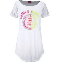 VENICE BEACH Longshirt, mit Frontprint, Shirtkleid, Strandkleid, luftig und leicht, weiß