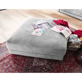 PLACES OF STYLE Hocker »Enisa« passend zum "Enisa"-Sofa, Bezug in Cord grau