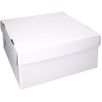 Cake Masters Tortenkarton weiß 31cm 5er Set Kuchenkarton Stabile Verpackung Transportkarton Schachtel Hochzeit