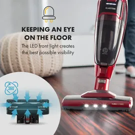 Klarstein TurboHybrid Staubsauger rot