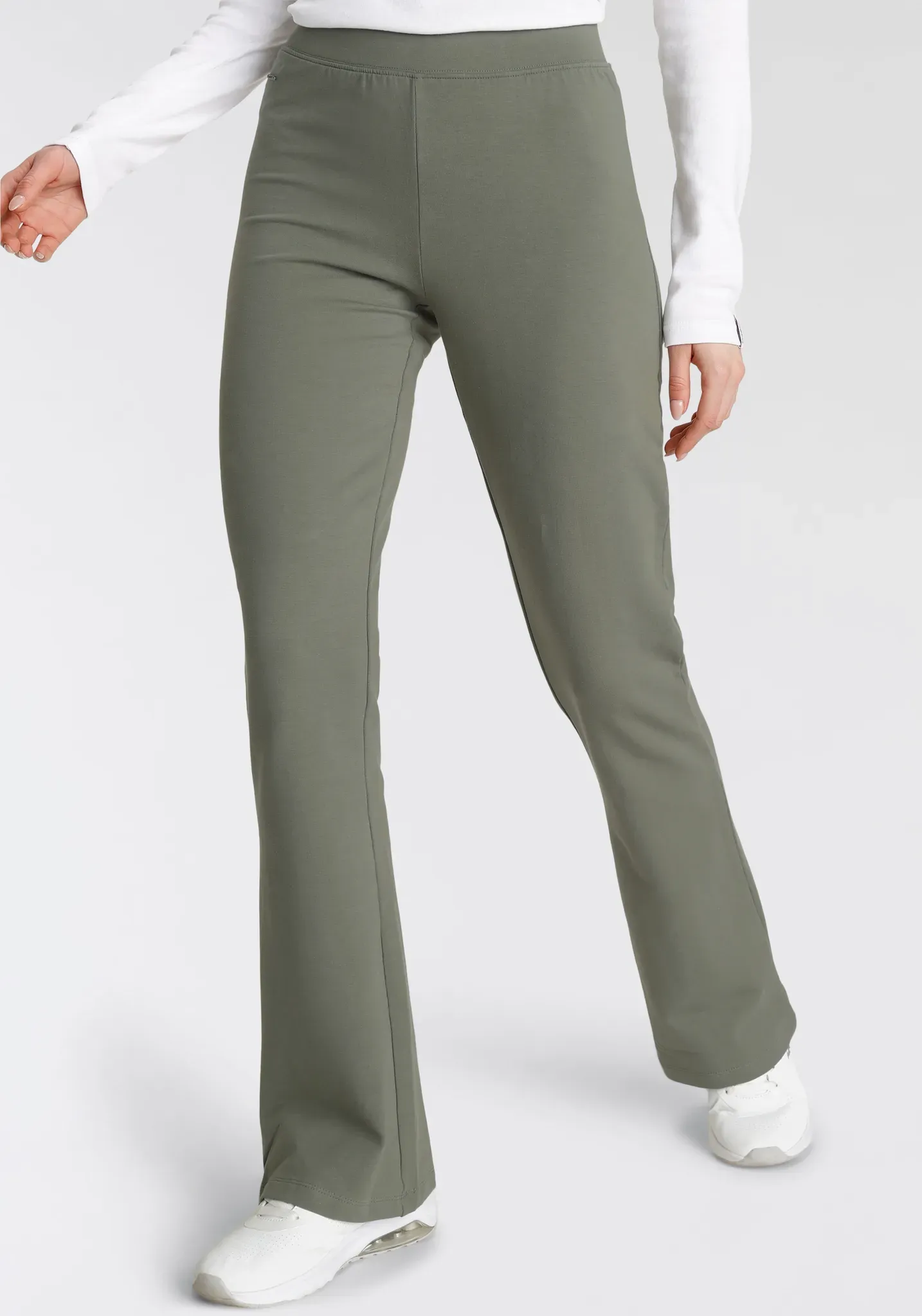 Jazzpants, (1 tlg.), mit hohem Stretch-Anteil sitzt wie eine zweite Haut, Gr. 34 - N-Gr, khaki, , 31818646-34 N-Gr