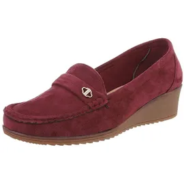 Ital-Design Mokassins Damen Weinrot 38