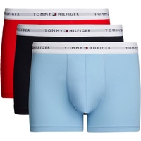 Tommy Hilfiger Herren 3p Um0um02761 Trunk, Mehrfarbig (Fierce Red/Well Water/Anchor Blue), L EU