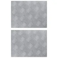 VidaXL Aluminium Riffelbleche - 2er Pack, rutschfest, 40x30 cm