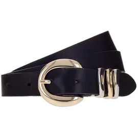 B.belt Gürtel Leder 25mm schwarz 80