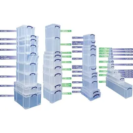 Really Useful Box Aufbewahrungsbox 39,5 x 25,5 x 15,5 cm 2-tlg. transparent