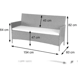 Mendler Halden 154 x 82 x 0 cm Anthrazit