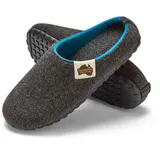 Gumbies Hausschuhe Slipper charcoalgrau/türkis