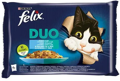 FELIX Duo Fischgeschmacksrichtungen in Gelee 4x85g (Rabatt für Stammkunden 3%)