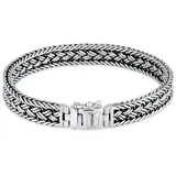 KUZZOI Armband »Unisex Königskette Kastenverschluss 925er Silber«, 11772706-17 silber, ohne Stein,