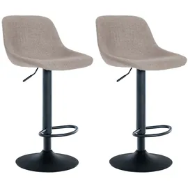 CLP 2er Set Barhocker Loft Mit 2 Tresenhockern I Stühle Mit Rückenlehne, 360° Grad Drehbar Und Höhenverstellbar I Für Küche Und Theke