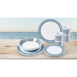 Brunner BlueBAY Geschirr-Set 16-tlg. blau/weiß