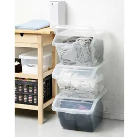 Plast Team Aufbewahrungsbox BASIC BOX SLANTED, 40 Liter transparent