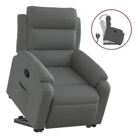 vidaXL Relaxsessel mit Aufstehhilfe Dunkelgrau Stoff