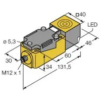 Turck Sensor nicht bündig PNP, Wechsler NI40U-CP40-VP4X2-H1141