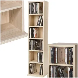 Tectake CD-Regal 90 x 21 x 20 cm Beige