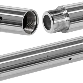 Yaheetech Pole Dance Stange 45 mm, Tanzstang 216,5 bis 275 cm Höhenverstellbar, Pole Dance Stange mit Statisch & Funktion, Stangentanz-Set - Silber