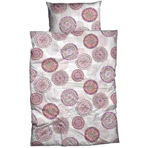 Traumschlaf Rozette Ornamental Rosa 155 x 220 cm + 80 x 80 cm