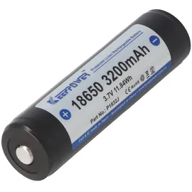 Keeppower 18650 3200mAh, 3,6V - 3,7V Li-Ion-Akku 69,4x18,6mm PCB geschützt mit Kopf