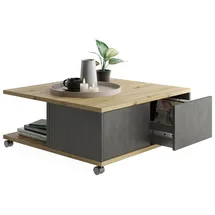 FMD Mobiler Couchtisch Artisan-Eiche