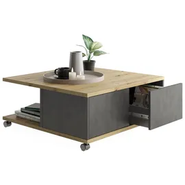 FMD Mobiler Couchtisch Artisan-Eiche