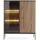 komodee Vitrine Laval 104 x 39 x 126 cm Schwarz