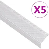 vidaXL Treppenkantenprofil in L-Form 5 Stk. Aluminium 90 cm Silbern