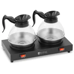 Royal Catering Warmhalteplatte - 160 W - für Tee- & Kaffee - 2 Platten - 2 Kannen -