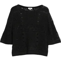 s.Oliver Ajour-Strickpullover Schwarz L